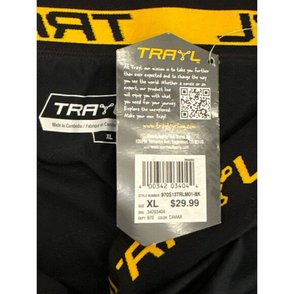 Trayl Mens Ryde Liner Cycling Shorts XL With Padded Seat Black NWT Cycle Bicycle - Picture 3 of 5